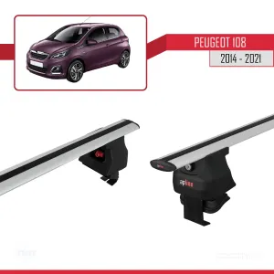 Peugeot 108 2014-2021 Arası ile uyumlu ACE-4 Ara Atkı Tavan Barı GRİ thumb 5