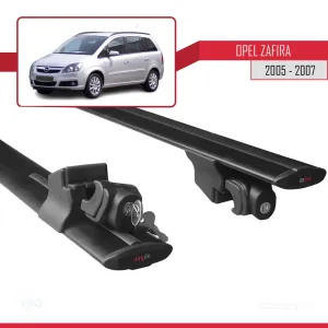 Opel Zafira 2005-2007 Arası ile uyumlu HOOK Model Anahtar Kilitli Ara Atkı Tavan Barı SİYAH thumb 5