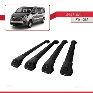 Opel Vivaro 2014-2019 Arası ile uyumlu ACE-1 Ara Atkı Tavan Barı SİYAH 4 ADET BAR thumb 4