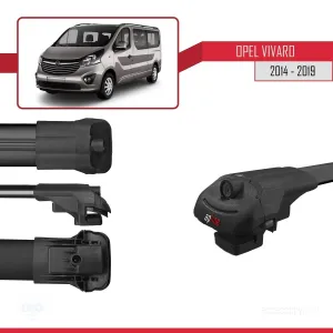 Opel Vivaro 2014-2019 Arası ile uyumlu ACE-1 Ara Atkı Tavan Barı SİYAH 4 ADET BAR thumb 5
