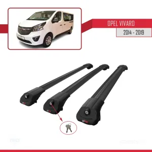 Opel Vivaro 2014-2019 Arası ile uyumlu ACE-1 Ara Atkı Tavan Barı SİYAH 3 ADET BAR thumb 4