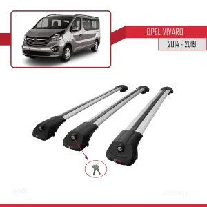 Opel Vivaro 2014-2019 Arası ile uyumlu ACE-1 Ara Atkı Tavan Barı GRİ 3 ADET BAR thumb 4