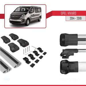 Opel Vivaro 2014-2019 Arası ile uyumlu ACE-1 Ara Atkı Tavan Barı GRİ thumb 5