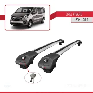 Opel Vivaro 2014-2019 Arası ile uyumlu ACE-1 Ara Atkı Tavan Barı GRİ thumb 4