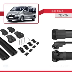 Opel Vivaro 2001-2014 Arası ile uyumlu ACE-1 Ara Atkı Tavan Barı SİYAH thumb 5