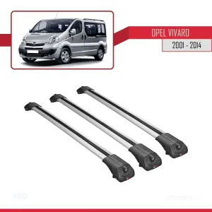 Opel Vivaro 2001-2014 Arası ile uyumlu ACE-1 Ara Atkı Tavan Barı GRİ 3 ADET BAR thumb 3