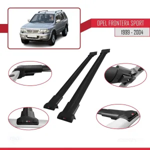 Opel Frontera Sport 1999-2004 Arası ile Uyumlu FLY Model Ara Atkı Tavan Barı SİYAH thumb 5