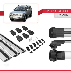 Opel Frontera Sport 1999-2004 Arası ile uyumlu ACE-1 Ara Atkı Tavan Barı GRİ 3 ADET BAR thumb 5