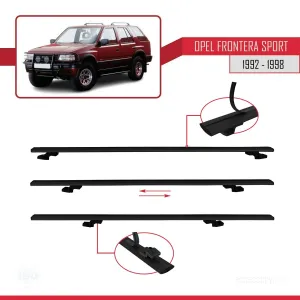 Opel Frontera Sport 1992-1998 Arası ile uyumlu Basic Model Ara Atkı Tavan Barı SİYAH 3 ADET thumb 5