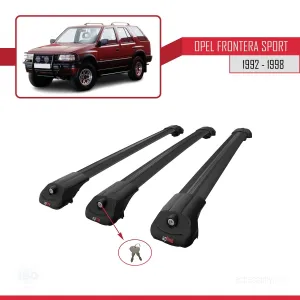 Opel Frontera Sport 1992-1998 Arası ile uyumlu ACE-1 Ara Atkı Tavan Barı SİYAH 3 ADET BAR thumb 4