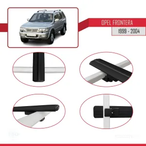 Opel Frontera 1999-2004 Arası ile uyumlu Basic Model Ara Atkı Tavan Barı SİYAH 3 ADET thumb 4