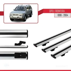 Opel Frontera 1999-2004 Arası ile uyumlu Basic Model Ara Atkı Tavan Barı GRİ 3 ADET thumb 3