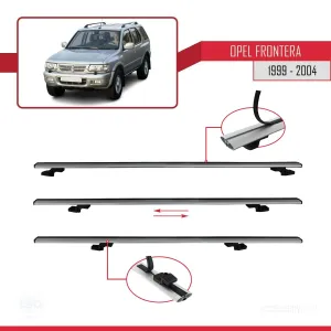 Opel Frontera 1999-2004 Arası ile uyumlu Basic Model Ara Atkı Tavan Barı GRİ 3 ADET thumb 5
