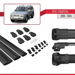 Opel Frontera 1999-2004 Arası ile uyumlu ACE-1 Ara Atkı Tavan Barı SİYAH 3 ADET BAR thumb 5