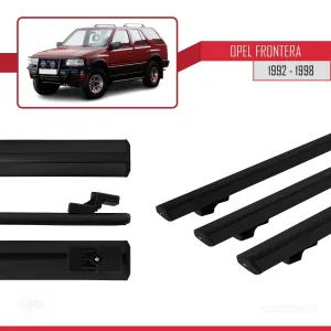 Opel Frontera 1992-1998 Arası ile uyumlu Basic Model Ara Atkı Tavan Barı SİYAH 3 ADET thumb 3
