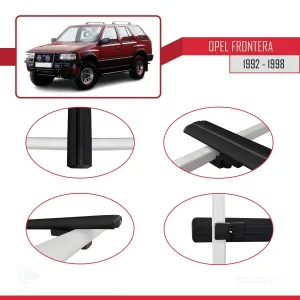 Opel Frontera 1992-1998 Arası ile uyumlu Basic Model Ara Atkı Tavan Barı SİYAH 3 ADET thumb 4