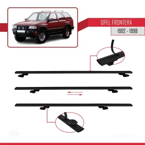 Opel Frontera 1992-1998 Arası ile uyumlu Basic Model Ara Atkı Tavan Barı SİYAH 3 ADET thumb 5