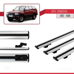 Opel Frontera 1992-1998 Arası ile uyumlu Basic Model Ara Atkı Tavan Barı GRİ 3 ADET thumb 3
