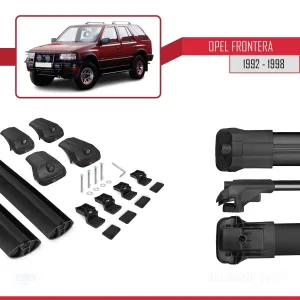 Opel Frontera 1992-1998 Arası ile uyumlu ACE-1 Ara Atkı Tavan Barı SİYAH thumb 5