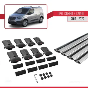 Opel Combo (E) PANELVAN 2019-2022 Arası ile uyumlu FLY Model Ara Atkı Tavan Barı GRİ 4 ADET BAR thumb 5