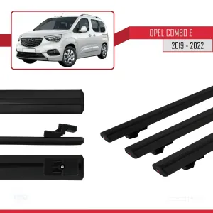 Opel Combo (E) PANELVAN 2019-2022 Arası ile uyumlu Basic Model Ara Atkı Tavan Barı SİYAH 3 ADET thumb 3