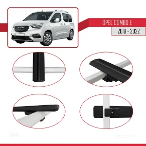 Opel Combo (E) PANELVAN 2019-2022 Arası ile uyumlu Basic Model Ara Atkı Tavan Barı SİYAH 3 ADET thumb 4