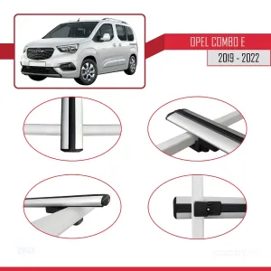 Opel Combo (E) PANELVAN 2019-2022 Arası ile uyumlu Basic Model Ara Atkı Tavan Barı GRİ 3 ADET thumb 4