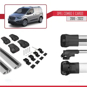 Opel Combo (E) PANELVAN 2019-2022 Arası ile uyumlu ACE-1 Ara Atkı Tavan Barı GRİ thumb 5