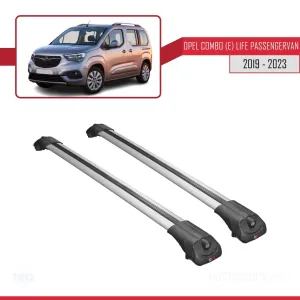 Opel Combo (E) Life PASSENGERVAN 2019-2023 Arası ile uyumlu ACE-1 Ara Atkı Tavan Barı GRİ thumb 3
