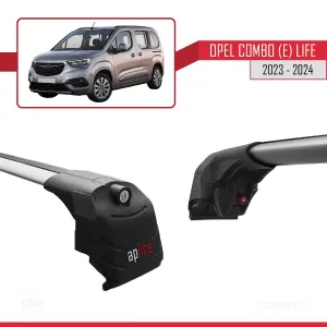 Opel Combo (E) Life 2023 ve Sonrası ile uyumlu ACE-2 Ara Atkı Tavan Barı GRİ thumb 5