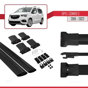 Opel Combo (E) 2019-2022 Arası ile Uyumlu FLY Model Ara Atkı Tavan Barı SİYAH thumb 5