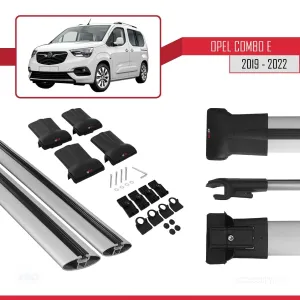 Opel Combo (E) 2019-2022 Arası ile Uyumlu FLY Model Ara Atkı Tavan Barı GRİ thumb 5