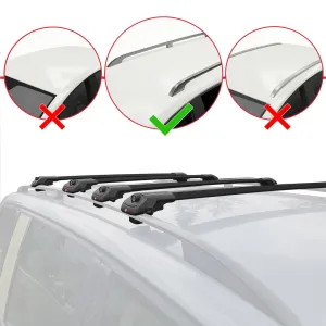 Opel Combo (E) 2019-2022 Arası ile uyumlu ACE-1 Ara Atkı Tavan Barı SİYAH 4 ADET BAR thumb 2