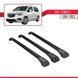 Opel Combo (E) 2019-2022 Arası ile uyumlu ACE-1 Ara Atkı Tavan Barı SİYAH 3 ADET BAR thumb 3