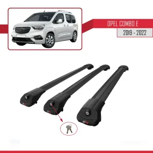 Opel Combo (E) 2019-2022 Arası ile uyumlu ACE-1 Ara Atkı Tavan Barı SİYAH 3 ADET BAR thumb 4