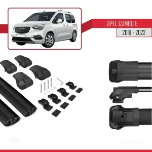Opel Combo (E) 2019-2022 Arası ile uyumlu ACE-1 Ara Atkı Tavan Barı SİYAH thumb 5