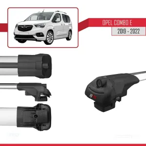 Opel Combo (E) 2019-2022 Arası ile uyumlu ACE-1 Ara Atkı Tavan Barı GRİ 4 ADET BAR thumb 4
