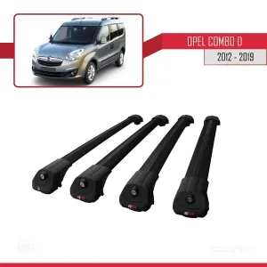 Opel Combo (D) 2012-2018 Arası ile uyumlu ACE-1 Ara Atkı Tavan Barı SİYAH 4 ADET BAR thumb 4