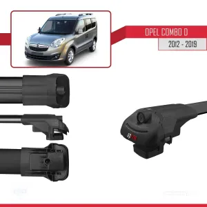 Opel Combo (D) 2012-2018 Arası ile uyumlu ACE-1 Ara Atkı Tavan Barı SİYAH 4 ADET BAR thumb 5