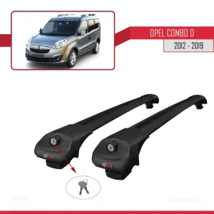 Opel Combo (D) 2012-2018 Arası ile uyumlu ACE-1 Ara Atkı Tavan Barı SİYAH thumb 4