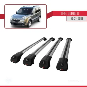 Opel Combo (D) 2012-2018 Arası ile uyumlu ACE-1 Ara Atkı Tavan Barı GRİ 4 ADET BAR thumb 4
