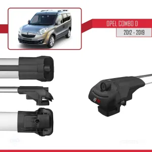 Opel Combo (D) 2012-2018 Arası ile uyumlu ACE-1 Ara Atkı Tavan Barı GRİ 4 ADET BAR thumb 5