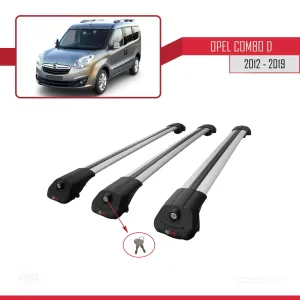 Opel Combo (D) 2012-2018 Arası ile uyumlu ACE-1 Ara Atkı Tavan Barı GRİ 3 ADET BAR thumb 4
