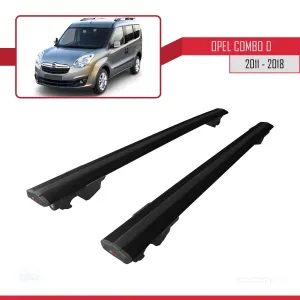 Opel Combo (D) 2011-2018 Arası ile uyumlu HOOK Model Anahtar Kilitli Ara Atkı Tavan Barı SİYAH thumb 4