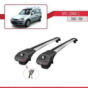Opel Combo (C) 2001-2011 Arası ile uyumlu ACE-1 Ara Atkı Tavan Barı GRİ thumb 4