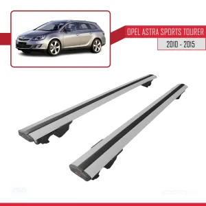 Opel Astra J SW / Estate 2010-2015 Arası ile uyumlu HOOK Model Anahtar Kilitli Ara Atkı Tavan Barı GRİ thumb 4