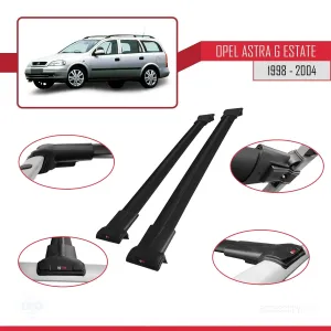 Opel Astra (G) SW 1998-2004 Arası ile uyumlu FLY Model Ara Atkı Tavan Barı SİYAH thumb 5