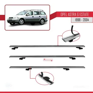 Opel Astra (G) SW 1998-2004 Arası ile uyumlu Basic Model Ara Atkı Tavan Barı GRİ 3 ADET thumb 5