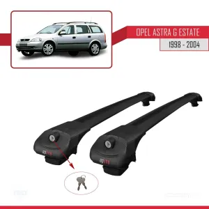 Opel Astra (G) SW 1998-2004 Arası ile uyumlu ACE-1 Ara Atkı Tavan Barı SİYAH thumb 4