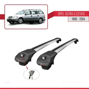 Opel Astra (G) SW 1998-2004 Arası ile uyumlu ACE-1 Ara Atkı Tavan Barı GRİ thumb 4